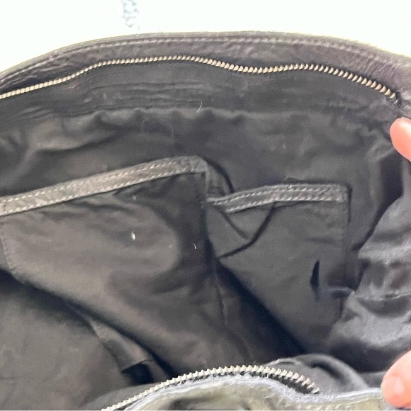 AMSTERDAM HERITAGE EDGY BLACK LEATHER STUDDED CONVERTIBLE BAG EUC - Picture 7 of 11